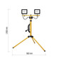 Preview: Emos LED Fluter Set mit Stativ Hobby Slim 2x 20,5W neutralweiss 4000K IP65 Schwarz Gelb Aluminium 86x86cm ZS2221.2