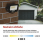 Preview: Emos LED Fluter Glaro 20W neutralweiss 4000K IP65 Schwarz Aluminium 12x11cm ZS2224B