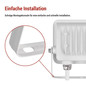 Preview: Emos LED Fluter Glaro 20W neutralweiss 4000K IP65 Weiß Aluminium 12x11cm ZS2224W