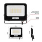Preview: Emos LED Fluter Glaro 30W neutralweiss 4000K IP65 Schwarz Aluminium 16x14cm ZS2234B