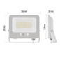 Preview: Emos LED Fluter Glaro 30W neutralweiss 4000K IP65 Weiß Aluminium 16x14cm ZS2234W