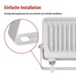 Preview: Emos LED Fluter Glaro 30W neutralweiss 4000K IP65 Weiß Aluminium 16x14cm ZS2234W