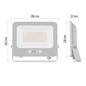 Preview: Emos LED Fluter Glaro 50W neutralweiss 4000K IP65 Weiß Aluminium 19x16,5cm ZS2244W