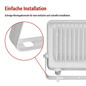Preview: Emos LED Fluter Glaro 50W neutralweiss 4000K IP65 Weiß Aluminium 19x16,5cm ZS2244W