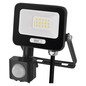 Preview: Emos LED Fluter mit Bewegungsmelder Glaro 10W neutralweiss 4000K IP54 Schwarz Aluminium 10,5x13cm ZS2314B