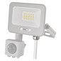 Preview: Emos LED Fluter mit Bewegungsmelder Glaro 10W neutralweiss 4000K IP54 Weiß Aluminium 10,5x13cm ZS2314W