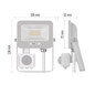 Preview: Emos LED Fluter mit Bewegungsmelder Glaro 10W neutralweiss 4000K IP54 Weiß Aluminium 10,5x13cm ZS2314W