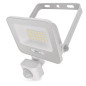 Preview: Emos LED Fluter mit Bewegungsmelder Glaro 20W neutralweiss 4000K IP54 Weiß Aluminium 12x15cm ZS2324W