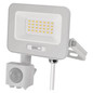 Preview: Emos LED Fluter mit Bewegungsmelder Glaro 20W neutralweiss 4000K IP54 Weiß Aluminium 12x15cm ZS2324W