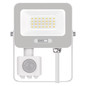 Preview: Emos LED Fluter mit Bewegungsmelder Glaro 20W neutralweiss 4000K IP54 Weiß Aluminium 12x15cm ZS2324W