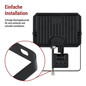 Preview: Emos LED Fluter mit Bewegungsmelder Simpo 30W neutralweiss 4000K IP44 Schwarz Aluminium 14x17,5cm ZS2333