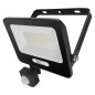 Preview: Emos LED Fluter mit Bewegungsmelder Glaro 30W neutralweiss 4000K IP54 Schwarz Aluminium 16x18cm ZS2334B