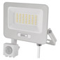 Preview: Emos LED Fluter mit Bewegungsmelder Glaro 30W neutralweiss 4000K IP54 Weiß Aluminium 16x18cm ZS2334W
