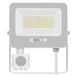 Preview: Emos LED Fluter mit Bewegungsmelder Glaro 30W neutralweiss 4000K IP54 Weiß Aluminium 16x18cm ZS2334W