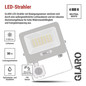 Preview: Emos LED Fluter mit Bewegungsmelder Glaro 30W neutralweiss 4000K IP54 Weiß Aluminium 16x18cm ZS2334W