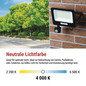 Preview: Emos LED Fluter mit Bewegungsmelder Glaro 50W neutralweiss 4000K IP54 Schwarz Aluminium 19x20cm ZS2344B