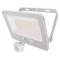Preview: Emos LED Fluter mit Bewegungsmelder Glaro 50W neutralweiss 4000K IP54 Weiß Aluminium 19x20cm ZS2344W