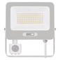 Preview: Emos LED Fluter mit Bewegungsmelder Glaro 50W neutralweiss 4000K IP54 Weiß Aluminium 19x20cm ZS2344W