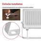 Preview: Emos LED Fluter mit Bewegungsmelder Glaro 50W neutralweiss 4000K IP54 Weiß Aluminium 19x20cm ZS2344W