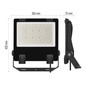 Preview: Emos LED Fluter Aveno 200W einstellbar neutralweiss 4000K IP66 Schwarz Aluminium 37x39cm ZS2463A