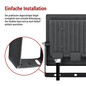 Preview: Emos LED Fluter Tambo Evo 30W neutralweiss 4000K IP65 Schwarz Aluminium 15,5x13cm ZS2534