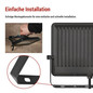 Preview: Emos LED Fluter Visio 50W neutralweiss 4000K IP65 Schwarz Aluminium 19x16cm ZS2543