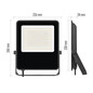 Preview: Emos LED Fluter Visio 100W neutralweiss 4000K IP65 Schwarz Aluminium 26x23cm ZS2553