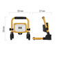 Preview: Emos LED Fluter Acco 10W tageslichtweiss 6500K Akku IP54 Gelb Aluminium 21x18cm ZS2812