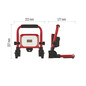 Preview: Emos LED Fluter Acco 20W tageslichtweiss 6500K Akku IP54 Rot Schwarz Aluminium 21x18cm ZS2813