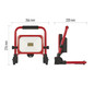 Preview: Emos LED Fluter Acco 35W tageslichtweiss 6500K Akku IP54 Rot Schwarz Aluminium 27x22cm ZS2823