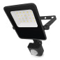 Preview: Emos LED Fluter mit Bewegungsmelder Visio 10W neutralweiss 4000K IP54 Schwarz Aluminium 11x18,5cm ZS2913