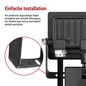 Preview: Emos LED Fluter mit Bewegungsmelder Tambo Evo 10W neutralweiss 4000K IP44 Schwarz Aluminium 10,5x12cm ZS2914