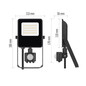 Preview: Emos LED Fluter mit Bewegungsmelder Visio 20W neutralweiss 4000K IP54 Schwarz Aluminium 18,5x11cm ZS2923