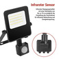 Preview: Emos LED Fluter mit Bewegungsmelder Visio 20W neutralweiss 4000K IP54 Schwarz Aluminium 18,5x11cm ZS2923