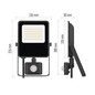 Preview: Emos LED Fluter mit Bewegungsmelder Visio 30W neutralweiss 4000K IP54 Schwarz Aluminium 21,5x13,5cm ZS2933