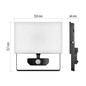 Preview: Emos LED Fluter mit Bewegungsmelder Tambo 50W neutralweiss 4000K IP54 Schwarz Aluminium 21x22cm ZS2942