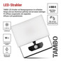 Preview: Emos LED Fluter mit Bewegungsmelder Tambo 50W neutralweiss 4000K IP54 Schwarz Aluminium 21x22cm ZS2942
