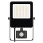 Preview: Emos LED Fluter mit Bewegungsmelder Visio 50W neutralweiss 4000K IP54 Schwarz Aluminium 24x16cm ZS2943