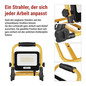 Preview: Emos LED Baustrahler Glaro 30W neutralweiss 4000K IP65 Schwarz Gelb Aluminium ZS3213