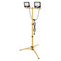 Preview: Emos LED Fluter Set mit Stativ Glaro 2x 50W neutralweiss 4000K IP65 Schwarz Gelb Aluminium 73x63cm ZS3214.2