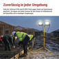 Preview: Emos LED Fluter Set mit Stativ Glaro 2x 50W neutralweiss 4000K IP65 Schwarz Gelb Aluminium 73x63cm ZS3214.2