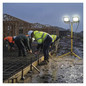 Preview: Emos LED Fluter Set mit Stativ Glaro 2x 50W neutralweiss 4000K IP65 Schwarz Gelb Aluminium 73x63cm ZS3214.2