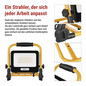 Preview: Emos LED Baustrahler Glaro 50W neutralweiss 4000K IP65 Schwarz Gelb Aluminium ZS3214