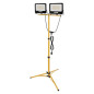 Preview: Emos LED Fluter Set mit Stativ Glaro 2x 100W neutralweiss 4000K IP65 Schwarz Gelb Aluminium 73x63cm ZS3215.2