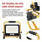 Preview: Emos LED Baustrahler Glaro 100W neutralweiss 4000K IP65 Schwarz Gelb Aluminium ZS3215