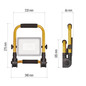 Preview: Emos LED Fluter Ilio 31W neutralweiss 4000K IP44 Schwarz Gelb Aluminium 24x18,5cm ZS3332