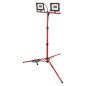 Preview: Emos LED Fluter Set mit Stativ Elion 2x 30W neutralweiss 4000K IP65 Rot Schwarz Aluminium 115x107,5cm ZS3333.2