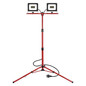 Preview: Emos LED Fluter Set mit Stativ Elion 2x 30W neutralweiss 4000K IP65 Rot Schwarz Aluminium 115x107,5cm ZS3333.2