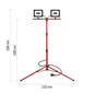 Preview: Emos LED Fluter Set mit Stativ Elion 2x 30W neutralweiss 4000K IP65 Rot Schwarz Aluminium 115x107,5cm ZS3333.2