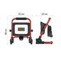 Preview: Emos LED Baustrahler Elion 30W neutralweiss 4000K IP65 Rot Schwarz Aluminium 25x28cm ZS3333